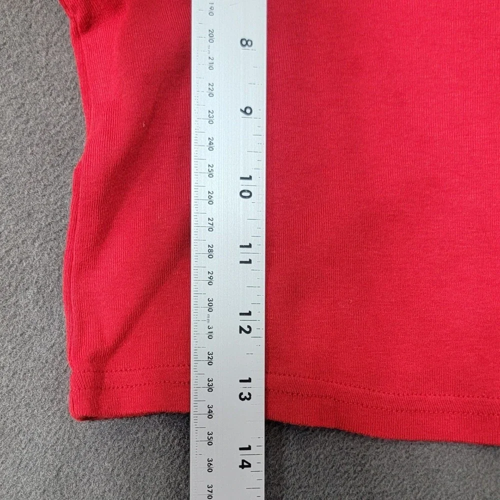 Polo Ralph Lauren Girls Red Ruffle‎ Shoulder Long Sleeve Top Smocked Cuff Size 6